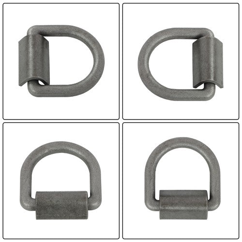DURAFORCE Heavy Duty 3/8" Weld-On D Rings 5000 lbs MBS 12 Pack for Trailers & ATVs