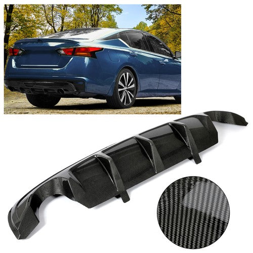 DURAFORCE Rear Lower Diffuser Bumper for Nissan Teana Altima 2016-2019 Carbon Fiber Style