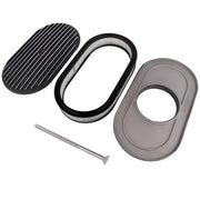 DURAFORCE 15" Oval Full Finned Black Aluminum Air Cleaner Filter For SBC BBC Chevy 350 305
