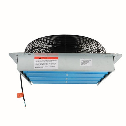 DURAFORCE 16 Inch Aluminum Shutter Exhaust Fan High Speed Wall Mounted Greenhouse Garage