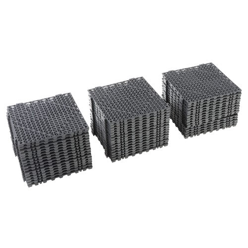 DURAFORCE 50 Pack Interlocking Deck Tiles PP Drainage Tiles Floor Tiles 12 x 12 inch Black