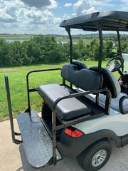 DURAFORCE Black Rear Flip Seat Kit with Grab Bar For 2004-Up Club Car Precedent Golf Cart