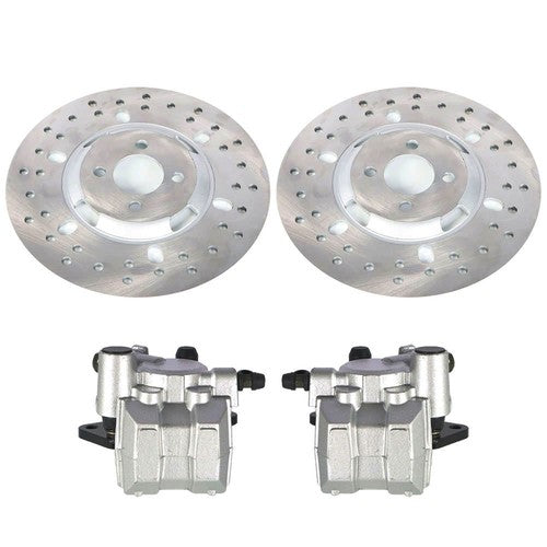 DURAFORCE New For Yamaha Big Bear 350 400 YFM350/400 Front Brake Calipers & Disc Rotors