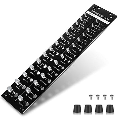 DURAFORCE 28 Hole Nut and Bolt Thread Checker 6-32 Fine to 1/ M4x0.7 to M14x2.0 / 2-20 Fin