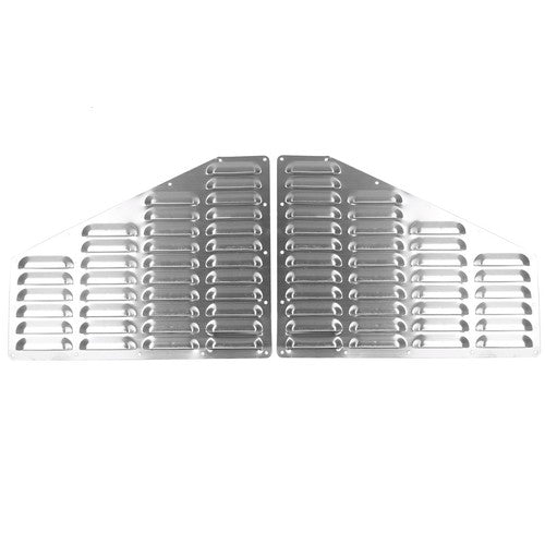 2Pcs Silver Hood Louver Alum Vent Panels Kit for Jeep XJ Cherokee 1984 2001