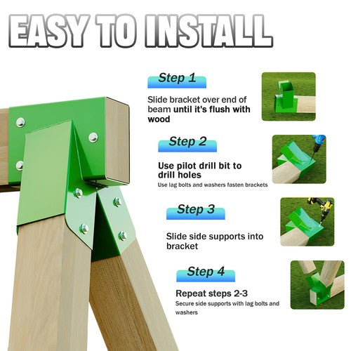 1 2 3 A Frame For Swing Set With All Hardware 2 Brackets