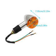 DURAFORCE 2×Amber Chrome Front Rear Turn Signal Blinker Indicator Light Motorcycle