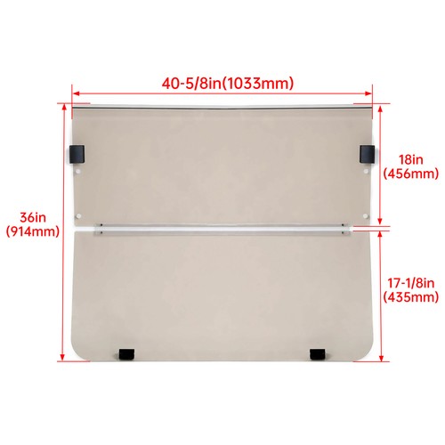 DURAFORCE Tinted Folding Windshield For 1995-03 Yamaha G14 G16 G19 Golf Cart Part PC Smoke