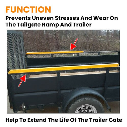 DURAFORCE Yellow 2 Sided Tailgate Utility Trailer Gate & Ramp Lift Assist System 350 lbs