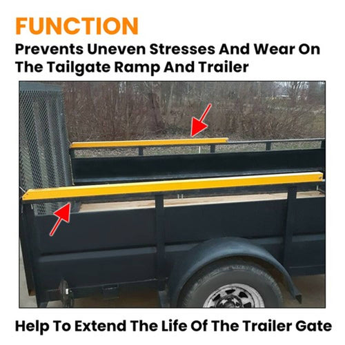 Trailer Gate Ramp Aid Yellow 2 Sided Tailgate Utility Trailer Gate & Ramp Lift Assist System ...