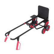 DURAFORCE W/ 6 TPR Wheels Stair Climbing Hand Truck Capacity:440lbs Telescoping Handle