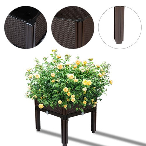 DURAFORCE Raised Garden Bed Outdoor Elevated Planter Box Herbs Flowers Plants Vegetables