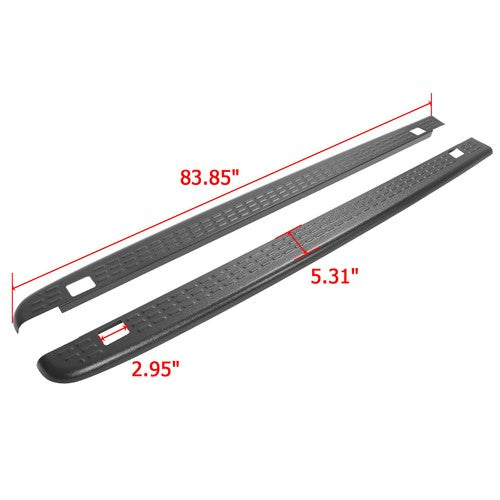 DURAFORCE 6'6" Black BED RAIL CAPS Side Cover Fits 07-14 Silverado 1500 2500 3500 72-41104