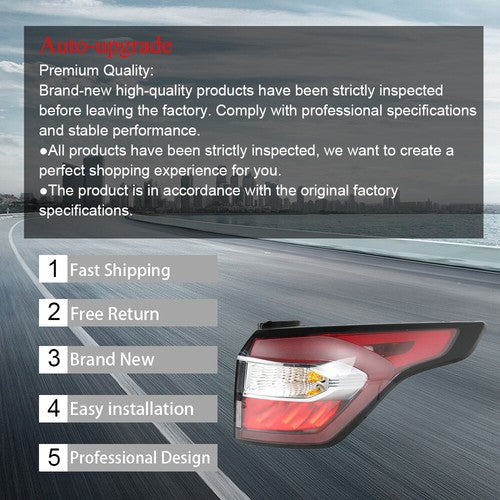 DURAFORCE Right Outer Tail Light Brake Rear Lamp For Ford Escape Kuga 2017-2019 Taillight