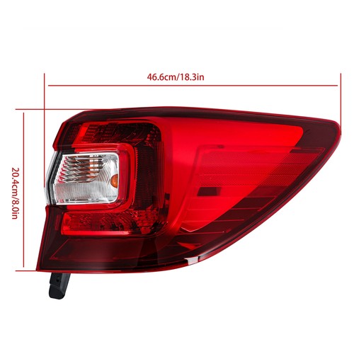 DURAFORCE Driver&Passenger Halogen For Subaru Outback 2015-2019 Red Rear Brake Tail Lights