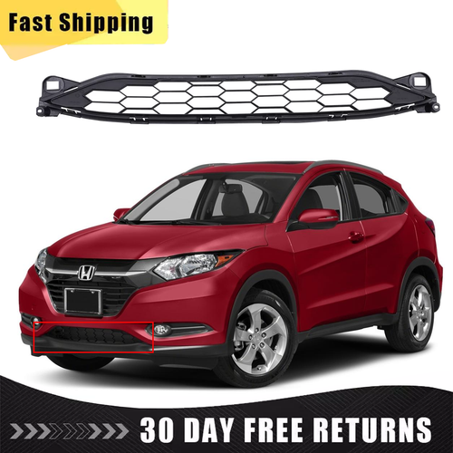 DURAFORCE Front Lower Grille Grill With Matte Black Trim for Honda HRV 2016 2017 2018