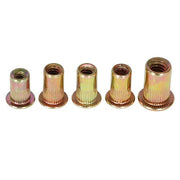 DURAFORCE Zinc Steel Rivet Nut Kit 300 Pack Rivnut Nutsert Assort 150pcs Metric+150pcs SAE