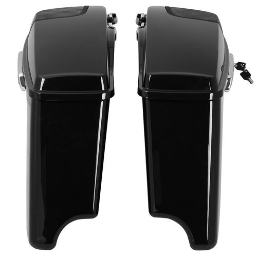 DURAFORCE 4" Stretched Extended Hard Saddlebags 5x7" Speaker Lid For Harley Touring 14+