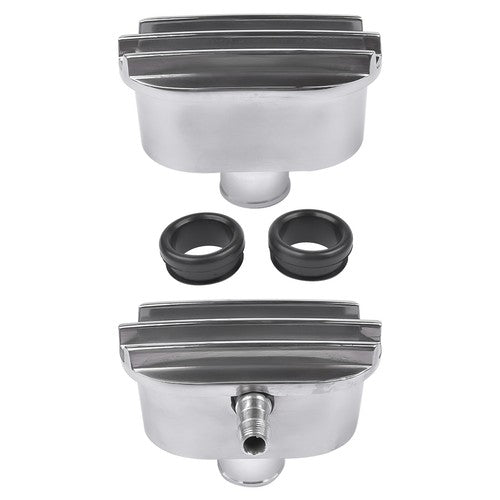 DURAFORCE Push-in Breather &PCV Combo Kit 1-1/4" Valve Cover Hole Polished Aluminum Finned