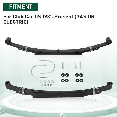 DURAFORCE Heavy Duty Rear Leaf Springs 3 Leaf Suspension For Club Car DS Golf Cart 1981-Up