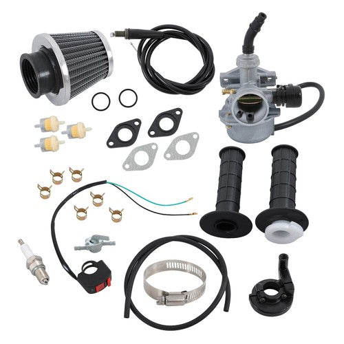 DURAFORCE For 50cc 70cc Carburetor Carb Air Filter Throttle Handle Grips Cable PZ19