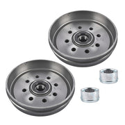 DURAFORCE 2Pcs 8 Lug Trailer Brake Hub Drum Kit 8 on 6.5'' 8x6.5 for 7000 lbs Axle-22004K