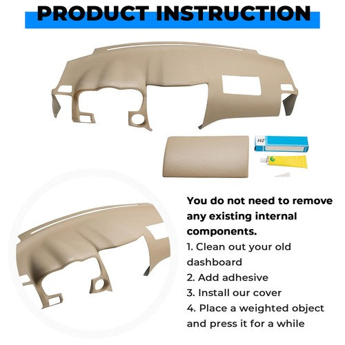 Dashboard Molded Dash Cover for 2004-09 Lexus RX330 R350 Without Center Speaker Hole