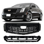DURAFORCE Front Bumper Black Upper Grille Lower Grill 2PCS for 2013-2017 for Cadillac XTS