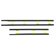 DURAFORCE Window Weatherstrip 4PC Sweep Molded Trim Outer Black for Honda CR V 2005 EX