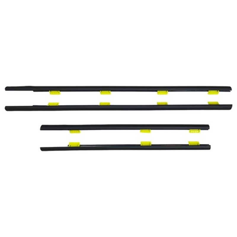 DURAFORCE Window Weatherstrip 4PC Sweep Molded Trim Outer Black for Honda CR V 2005 EX