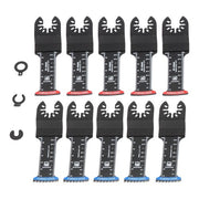 DURAFORCE 10-piece Extra Long Japanese Tooth Oscillating Saw Blades for Wood Plastic