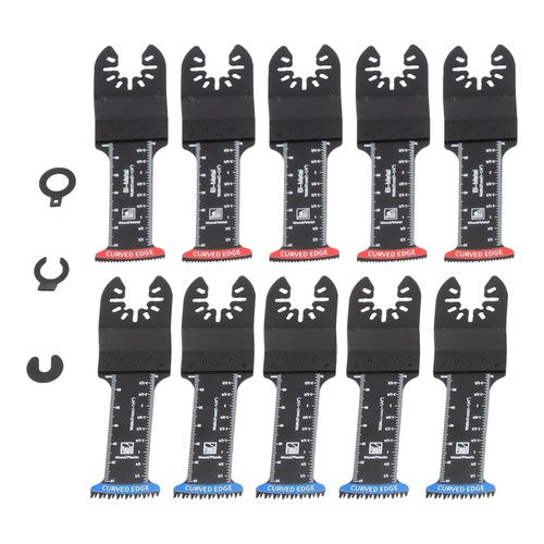 DURAFORCE 10-piece Extra Long Japanese Tooth Oscillating Saw Blades for Wood Plastic