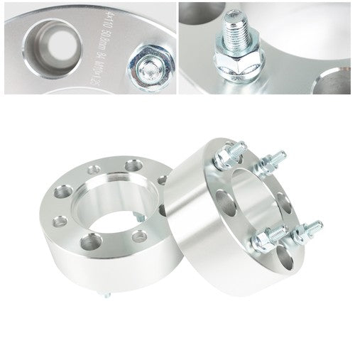 DURAFORCE Wheel Spacers For Honda Rincon 680 4x110 2" 74mm M10x1.25 Silver X4