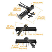 DURAFORCE 40" Steel Adjustable Tow Behind Box Scraper Blade For Lawn Garden Tractors
