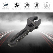 DURAFORCE Black Aluminum 3AN to 16AN Adjustable Wrench Tool Spanner For Hose End Fitting