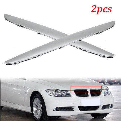 DURAFORCE For BMW E90 E91 325i 330i 2x Hood Molding Chrome Right & Left Front Trims Above