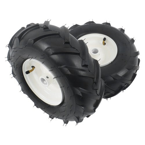 DURAFORCE 13x5.00-6" Rubber Tiller Tire & Wheel 1" Axle Size For Garden Tractor Tire 2Pack
