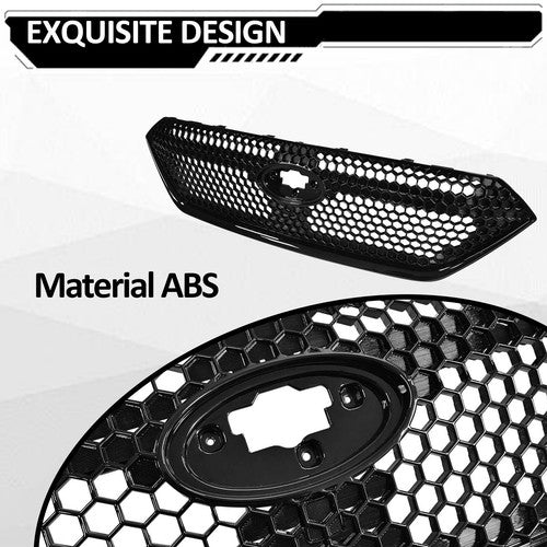 DURAFORCE Front Bumper Gloss Black Grille Assembly Sti Style for Subaru WRX VB 2022-2026