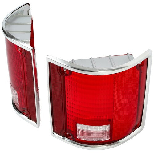 Tail Light Lens Pair for Chevrolet C10 C20 K10 R1500 Suburban 1973 75 86 1991