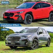 DURAFORCE Front Bumper Upper Grille Matte Black Replacement For 2024 2025 Subaru Crosstrek