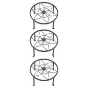 DURAFORCE 3PCS Plant Stand for Flower Pot Potted Holder Indoor Outdoor Metal 9in