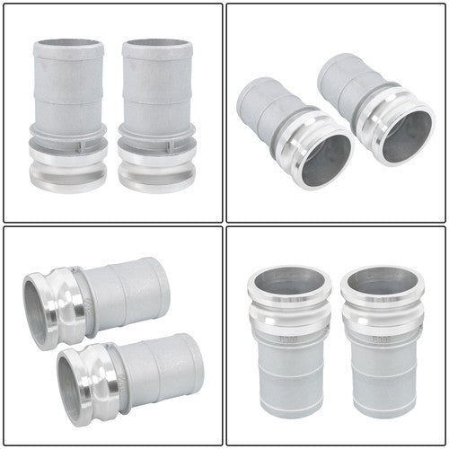 DURAFORCE 3" Aluminum Camlock Type E Adapter Universal Hose Connection Kit 2 Pcs