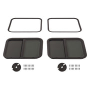 DURAFORCE 2X 24" W X 20" H RV Window W/ Trim Ring Horizontal Slide For RV Cargo Trailer
