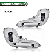 DURAFORCE Clear Bumper Fog Lights for Hyundai Accent 2012-2017 w/ Bulbs Wiring Switch
