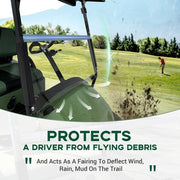 DURAFORCE Clear Folding Windshield Golf Cart Windscreen For Club Car Precedent 2004-UP