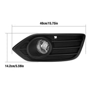 DURAFORCE Fog Light Driving Lamp w/ Bezel LH RH for Honda HRV HR-V 2019 2020 2021 2022