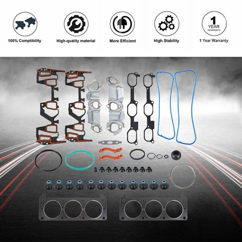 DURAFORCE For 05-09 Chevrolet Equinox Pontiac Torrent 3.4L OHV Head Gasket Bolts Set