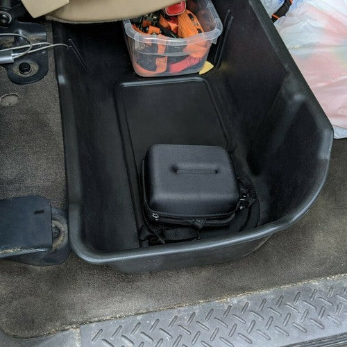 Underseat Storage Box Black For 09-14 Ford F150 Super Crew Cab Without Subwoofer