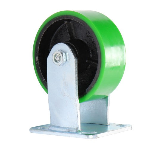 DURAFORCE Polyurethane 1000Lbs 5"×2" Caster Wheels Green Straight Wheels Heavy Duty
