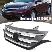 DURAFORCE ZZ2V00502 Front Bumper Upper Grille Grill w/Chrome Trim for Honda CRV 2012-2014